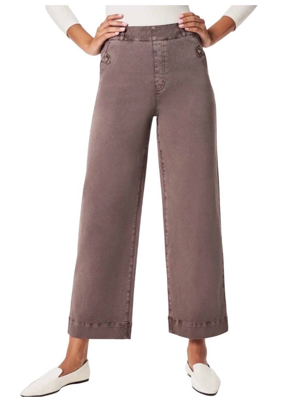 SPANX Wide Leg Pants in Taupe